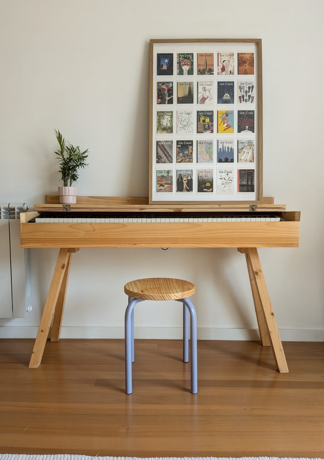 Mesa de piano aberta